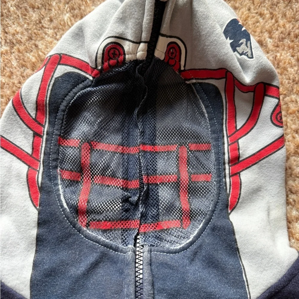 New England Patriots Hoodie Youth large (no tags) NFL Full Zip Helmet Mask - Picture 2 of 5
